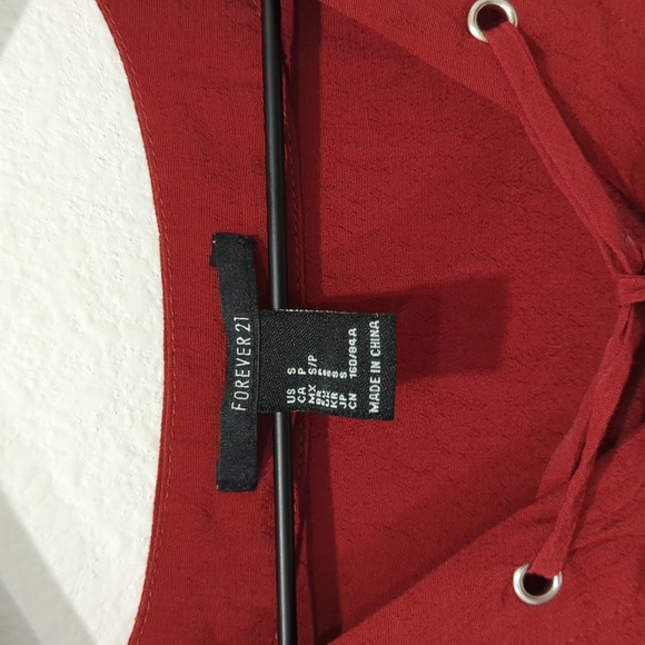 F21 lace up blouse - Picture 2 of 5